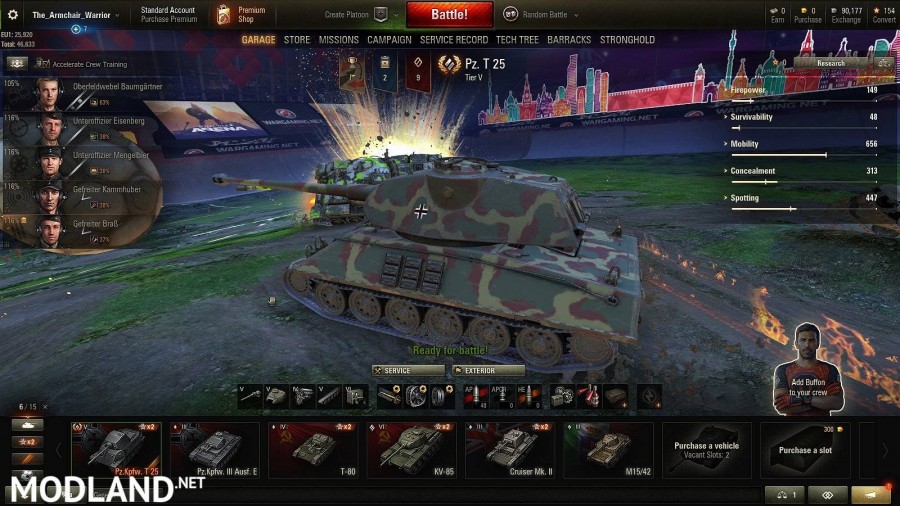 M4 improved hull on T-25 ( premium ) with VK45.03 turret and gun. 5 [1.0.2.2]